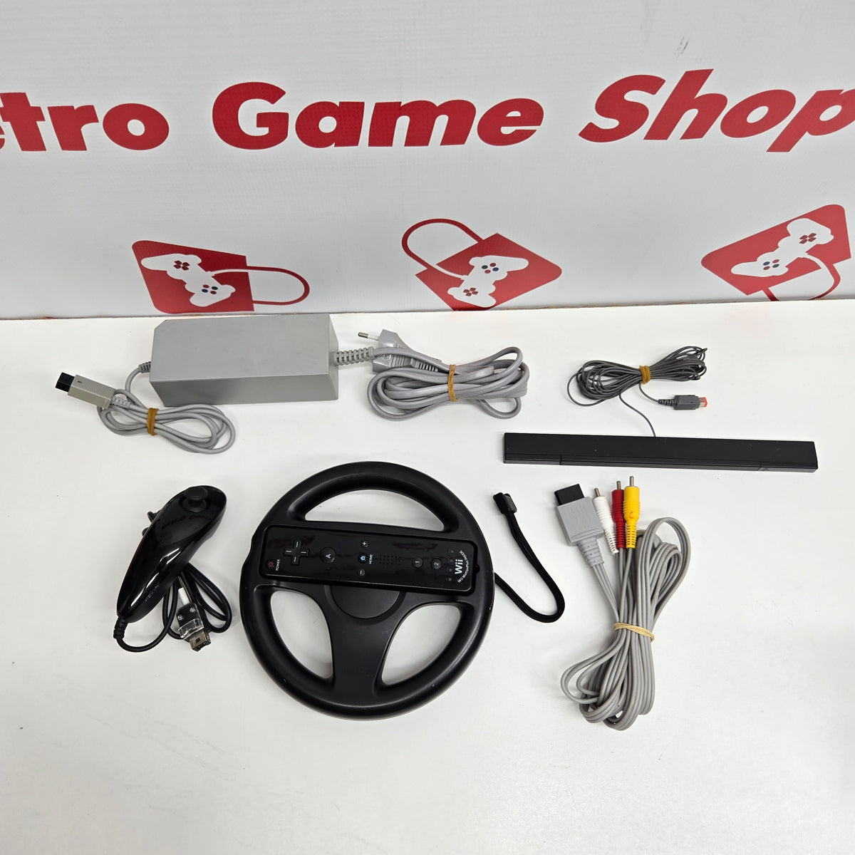 Black Nintendo Wii - Mario Kart Bundle